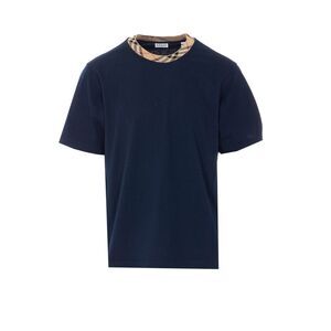 Burberry Men Check Finishes T-Shirt